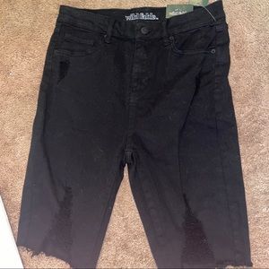 black high rise bike shorts